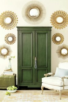 Grønt skap i provence-stil