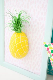 Panneau décoratif en papier avec ananas