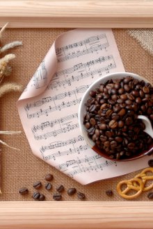 Διακοσμητικό πάνελ από χαρτί και καφέ