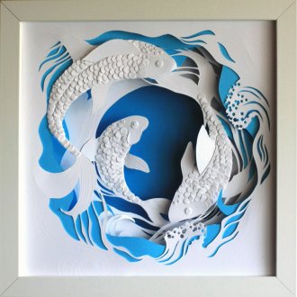 Διακοσμητικό πάνελ από χαρτί με ψάρι