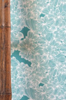 Τυρκουάζ λευκή ταπετσαρία