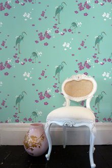 Τυρκουάζ γαλλική ταπετσαρία