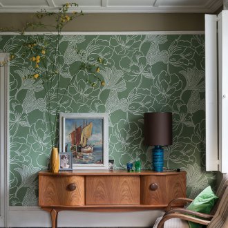 Τυρκουάζ ταπετσαρία για τοίχους