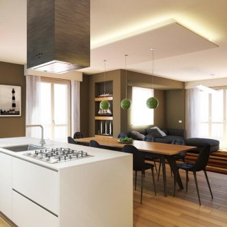 Γυαλί γυψοσανίδας στην κουζίνα