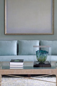 Μπλε σαλόνι με μπεζ