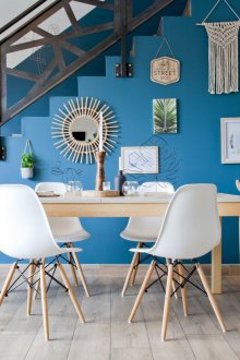 Μπλε σαλόνι στο σπίτι