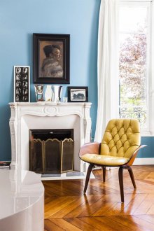 Εκλεκτικό μπλε σαλόνι