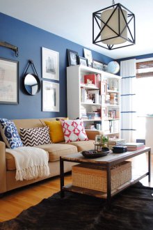 Μπλε σαλόνι στυλ εξοχής