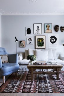 Pastel μπλε σαλόνι