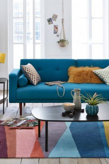 Ρετρό μπλε σαλόνι