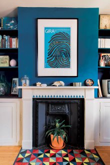 Φωτεινό μπλε σαλόνι