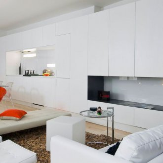 Αρθρωτός τοίχος στο σαλόνι