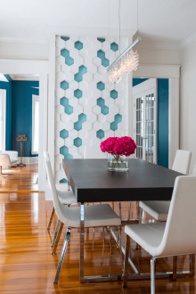 Τιρκουάζ ντεκόρ στο σαλόνι