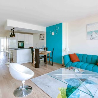 Τυρκουάζ καθιστικό