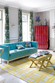 Art Nouveau τιρκουάζ σχεδιασμό σαλόνι