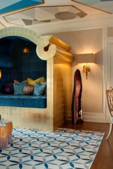 Oriental στυλ τιρκουάζ σχεδιασμό σαλόνι