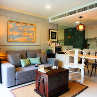 Διαχωρισμός ανάμεσα στην κουζίνα και το σαλόνι σε εκλεκτικό στιλ