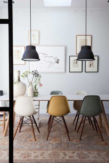 Διαχωρισμός μεταξύ της κουζίνας και του καθιστικού με χαλί