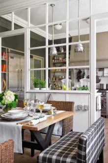 Διαχωρισμός ανάμεσα στην κουζίνα και το σαλόνι σε μοντέρνο στιλ