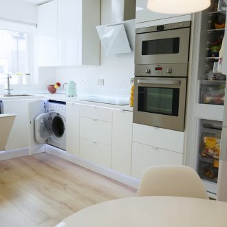 Το πλυντήριο σε μια αρθρωτή κουζίνα