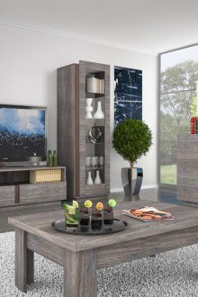 Γκρι μπουφέ στο σαλόνι