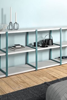 Ράφια για το σαλόνι χαμηλή