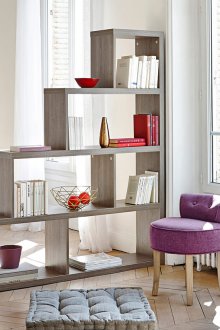 Γκρι ράφια καθιστικού