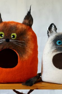 Φανταχτερά πέτρινα σπίτια για γάτες