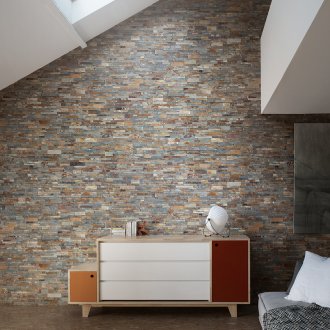 Διακόσμηση τοίχου με διακοσμητική πέτρα