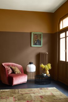 Ο συνδυασμός καφέ και ροζ στο εσωτερικό