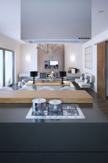 Ο συνδυασμός καφέ στο διαμέρισμα στούντιο