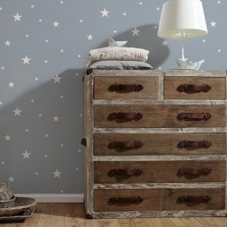 Λαμπερό ταπετσαρία σε ρουστίκ στιλ