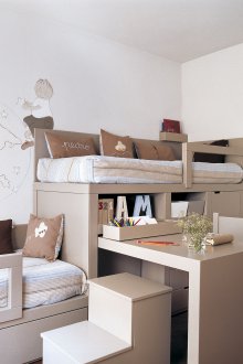 Σχεδιασμός φυτωρίου για τρία παιδιά με έπιπλα