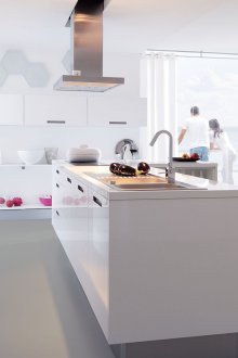 Σχεδιασμός κουζίνας 20 τ.μ. λευκό