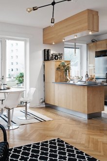 Σχεδιασμός κουζίνας 20 τ.μ. ξύλινο