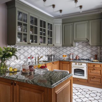 Σχεδιασμός κουζίνας 20 τ.μ. ρετρό