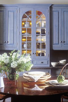 Ρουστίκ μπλε κουζίνα