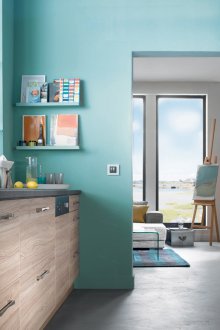 Μπλε ζωγραφισμένη κουζίνα