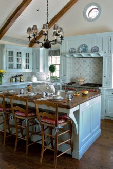 Στερεά μπλε κουζίνα