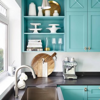 Κουκέτα μπλε κουζίνας