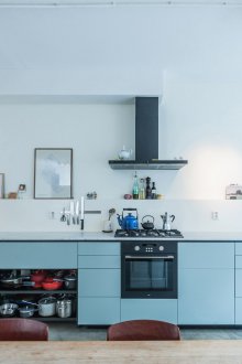 Μπλε κουζίνα απευθείας