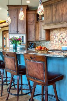 Ρουστίκ μπλε κουζίνα