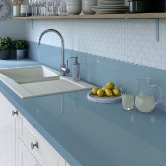 Γυάλινη επιφάνεια εργασίας κουζίνας