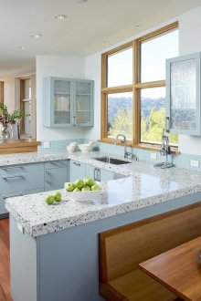 Μπλε γωνιά κουζίνας