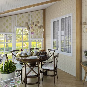 Ρουστίκ εσωτερική βεράντα