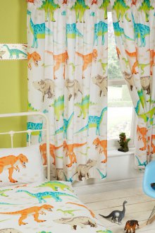 Σχεδιασμός κουρτινών για παιδικό δωμάτιο με δεινόσαυρους