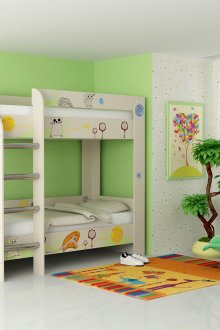 Λευκή κουκέτα με σχέδια