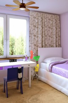 Σχεδιάστε μια κουρτίνα για ένα φυτώριο με floral print