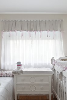 Σχεδιασμός κουρτίνες για ένα δωμάτιο μωρών στο στυλ του shabby chic