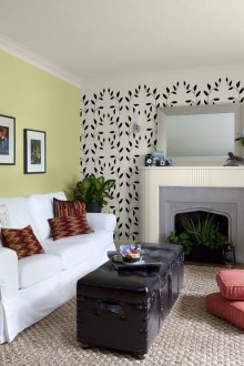 Χρώμα ελιάς στο εσωτερικό του καθιστικού